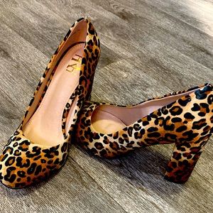 FRH shoes leopard size 7 barely used